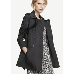 Express Belted Trench Coat (Black, Size XS)